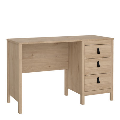 Barcelona Desk 3 Drawers in Jackson Hickory Oak