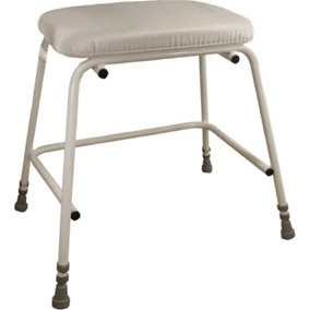 Bariatric Perching Stool - Adjustable Height Wide Seat Frame 254kg Weight Limit