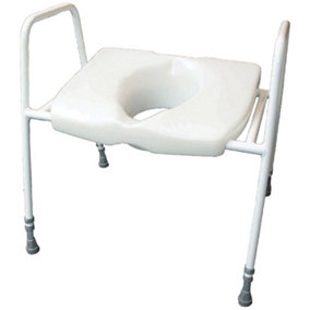 Bariatric Toilet Seat and Frame - Height Adjustable - 254kg Weight Limit