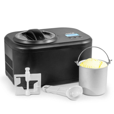Baridi 1L Ice Cream Maker with Fast Freeze & Yoghurt Function - Black