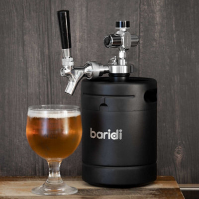 Baridi 2L Mini Keg Growler with Bar Tap and CO2 Cartridge Holder - DH157