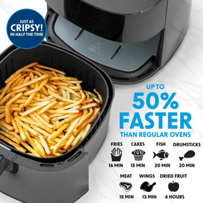 Baridi 3.5L Low Fat Air Fryer Digital Rapid Oil Free Circulation 1300W 8 Presets - 3