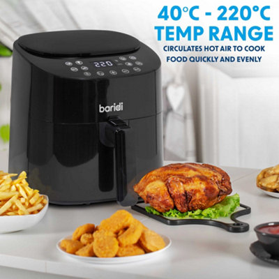 Baridi 3.5L Low Fat Air Fryer Digital Rapid Oil Free Circulation 1300W 8 Presets - 5