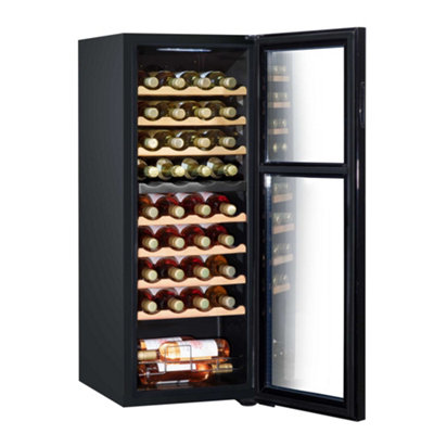 Baridi 36 Bottle Dual Zone Drinks Wine Cooler Fridge Touch