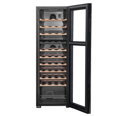 Baridi 44 Bottle Dual Zone Drinks Wine Cooler, Fridge, Touch Screen ...
