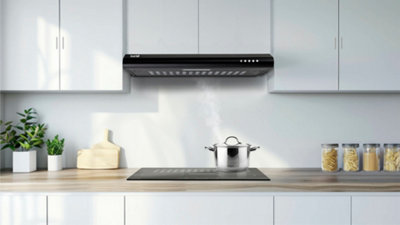 Baridi 60cm Visor Cooker Hood Kitchen Extractor Fan for Undercabinets ...