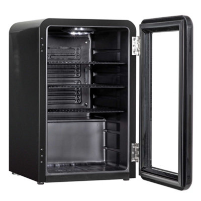 Baridi 70L Under Counter Drinks & Wine Cooler Fridge Retro Style Black - 3