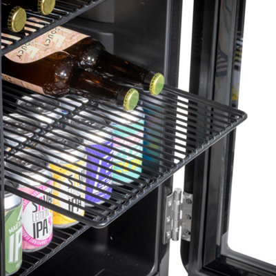 Baridi 70L Under Counter Drinks & Wine Cooler Fridge Retro Style Black - 4