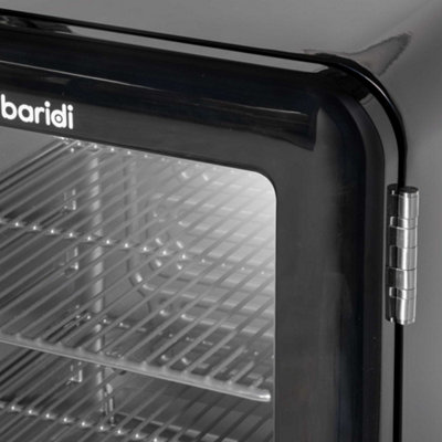 Baridi 70L Under Counter Drinks & Wine Cooler Fridge Retro Style Black - 5