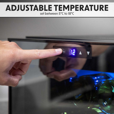 Baridi 8 Bottle Wine Cooler Thermoelectric 5-18 DegreeC Digital Touch Control DH218 - 4