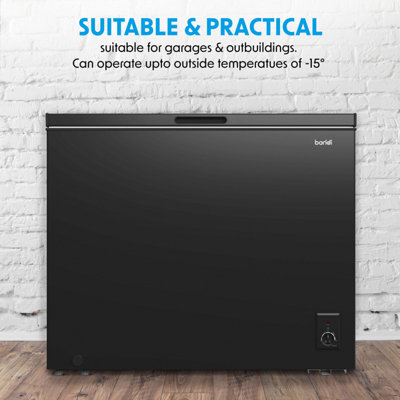 Baridi Freestanding Chest Freezer 199L Capacity -12/-24 DegreeC Adjustable Thermostat - 6