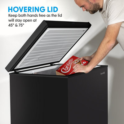 Baridi Freestanding Chest Freezer 199L Capacity -12/-24 DegreeC Adjustable Thermostat - 7