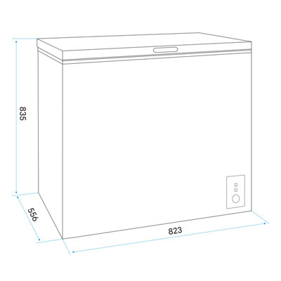 Baridi Freestanding Chest Freezer, 199L, Outbuilding Safe, White