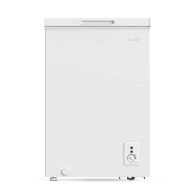 Baridi Freestanding Chest Freezer, 99L, Outbuilding Safe, White | DIY ...