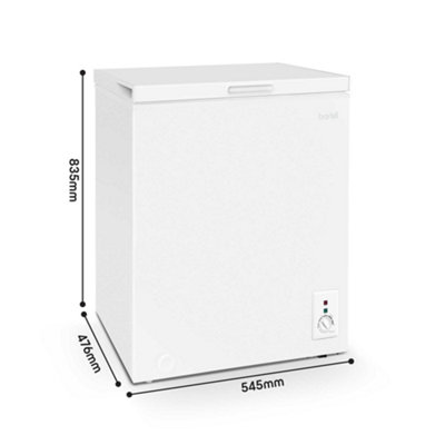 Baridi Freestanding Chest Freezer, 99L, Outbuilding Safe, White
