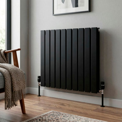 Baridi Horizontal Radiator Contemporary Double Flat Panel Design 600 x ...