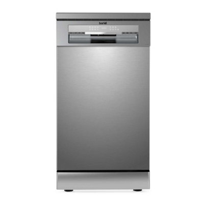 Baridi Slimline Freestanding Dishwasher 8 Programs & 5 Functions LED Silver