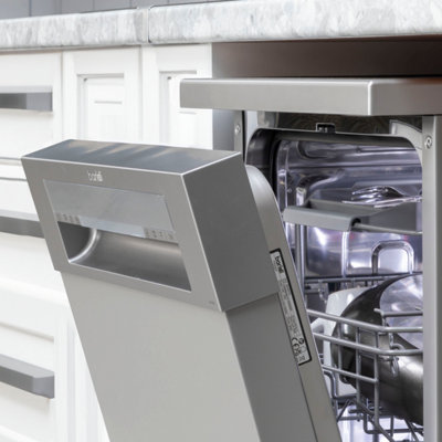 Baridi Slimline Freestanding Dishwasher 8 Programs & 5 Functions LED Silver - 3