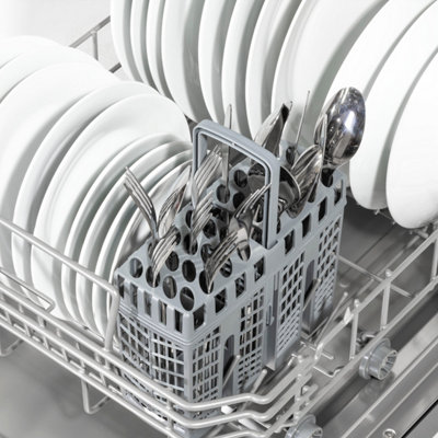 Baridi Slimline Freestanding Dishwasher 8 Programs & 5 Functions LED Silver - 5