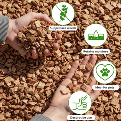Bark Decorative Wood Chippings 120L - Laeto Your Signature Garden  - FREE DELIVERY INCLUDED