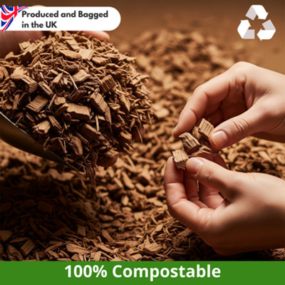 Bark Decorative Wood Chippings 120L - Laeto Your Signature Garden  - FREE DELIVERY INCLUDED - 4