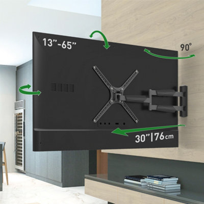 Barkan 13" 65" Extra Long Full Motion TV Wall Mount Bracket DIY at B&Q