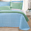 Barley Candlewick Bedspread - Soft & Lightweight 100% Cotton Bedding with Wave Design & Fringed Edges - Size Single, 135 x 200cm
