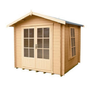 Barnsdale Log Cabin Home Office Garden Room Approx 7 x 7 Feet