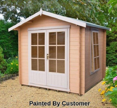 Barnsdale Log Cabin Home Office Garden Room Approx 8 x 8 Feet - 3