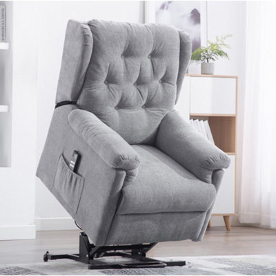 Recliner chair deals grey fabric