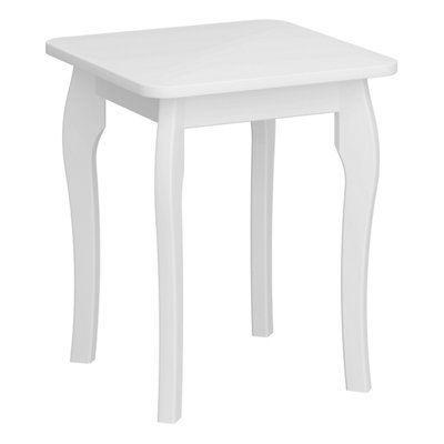 Baroque elegant Stool in White