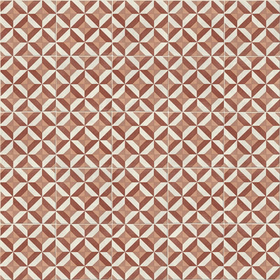 Baroque Geometric Tile Vinyl by Remland (Bernini Clay, 2m x 4m)