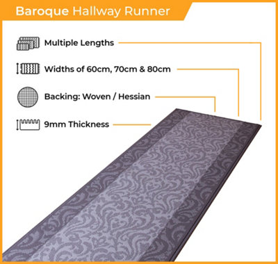 Baroque Hallway Runner Rug - Soft, Comfortable & Durable Carpet for ...