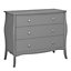 Baroque Nightstand + 3drw Wide Chest + 3dr 2 Drw Robe Grey