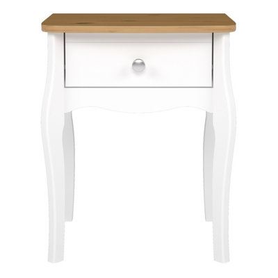 Baroque Nightstand Pure white Iced coffee lacquer