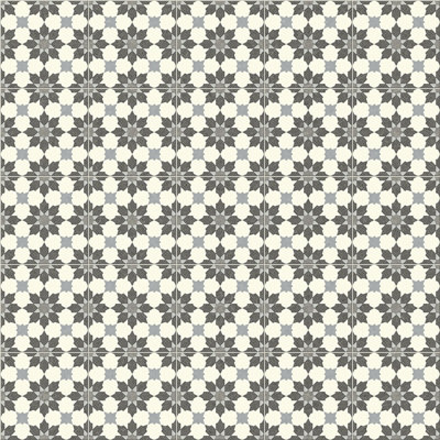 Baroque Rubens Victorian Tile Vinyl by Remland (Rubens Grey, 4m x 3m)