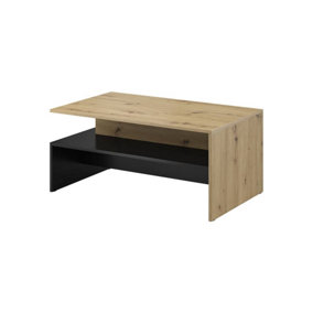 Baros Compact Coffee Table in Oak Artisan - W1000mm x H450mm x D600mm