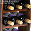 Barrel Wine Rack Wooden Free Standing 8 Bottle Storage Holder H50cm Christow