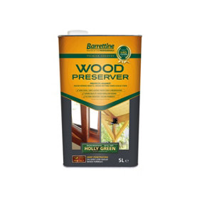 Barrettine Wood Preserver - 5 Litre - Holly Green