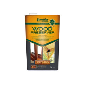 Barrettine Wood Preserver - 5 Litre - Light Brown
