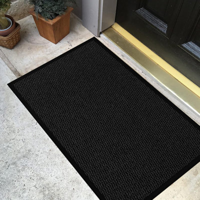 Barrier Mat 80 x 120 cm Black Anti-Slip Waterproof Door Mat