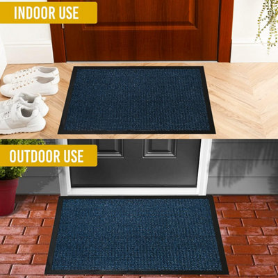 Barrier Mat 80 x 120 cm Blue Anti-Slip Waterproof Door Mat