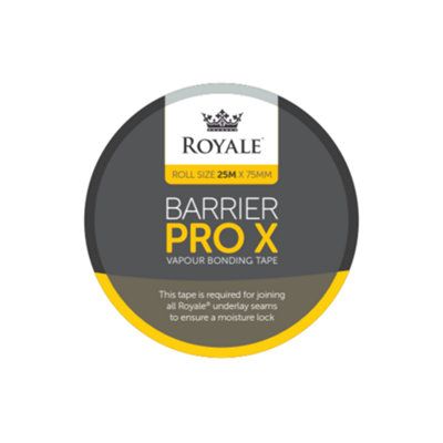 Barrier Pro X Tape Joining Tape For Laminate & Wood Underlay Prevents Movement & Provides Moisture Lock 25m x 75mm Roll