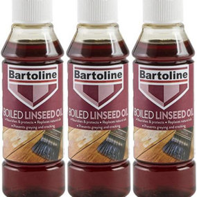 Bartoline Boiled Linseed Oil 250ml - Pack of 3 - Nourishes & Protects