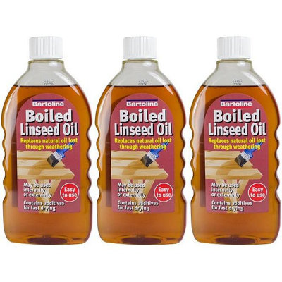 Bartoline Boiled Linseed Oil 500ml 26464940 (Pack of 3) DIY at B&Q