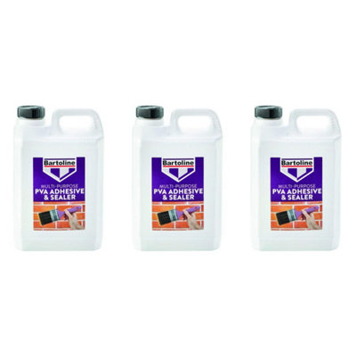 Bartoline Multi-Purpose PVA Adhesive & Sealer, 2.5L    58505200 (Pack of 3)