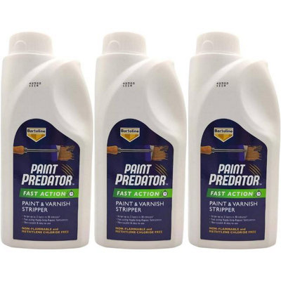 Bartoline Paint Predator Fast Action Paint and Varnish Stripper 1L (Pack of 3)