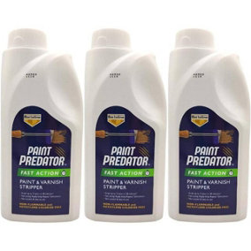 Bartoline Paint Predator Fast Action Paint and Varnish Stripper 1L (Pack of 3)