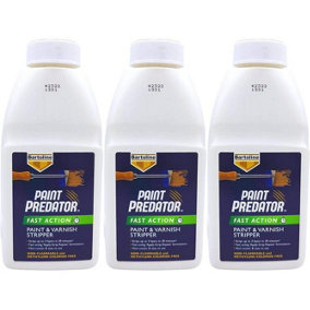 Bartoline Paint Predator Fast Action Paint and Varnish Stripper 500ml (Pack of 3)