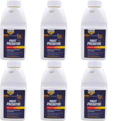 Bartoline Paint Predator Heavy Duty Paint and Varnish Stripper 500ml (Pack of 6)